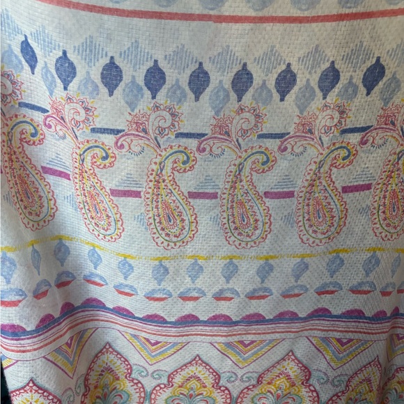 Lightweight Paisley Kimono Cardigan - Pink, Blue, White - Picture 5 of 7